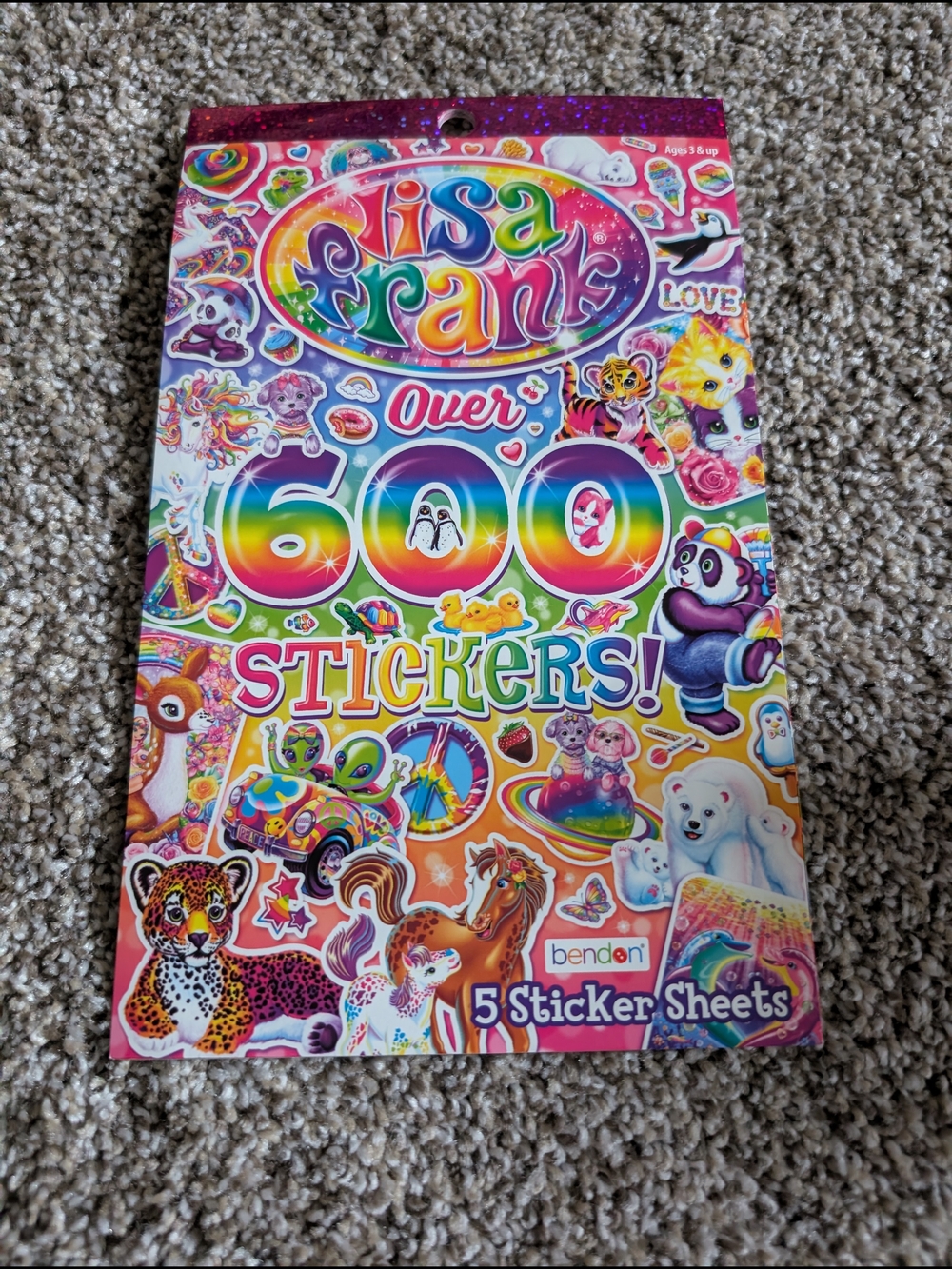 Lisa Frank Over 600 Stickers - Rainbow Color Sticker Pack
